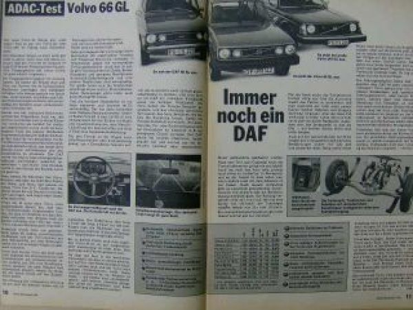 ADAC motorwelt Januar 1976 Volvo 66 GL