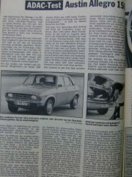 ADAC motorwelt März 1975 Austin Allegro, Wohnwagen unter 5000DM