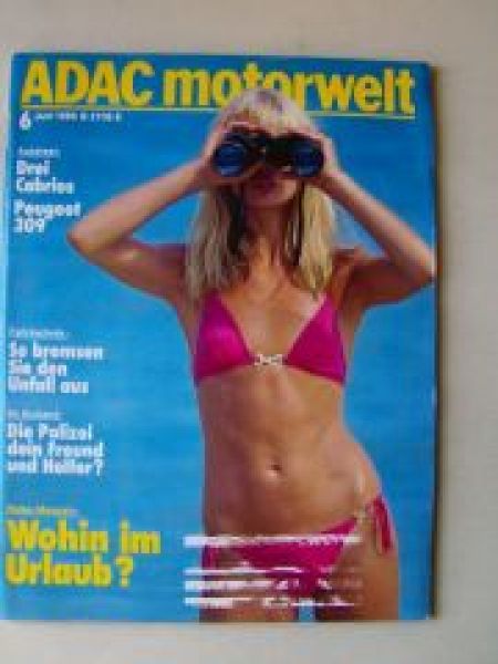 ADAC motorwelt Juni 1986 Peugeot 309, Volvo 360 Katalysator