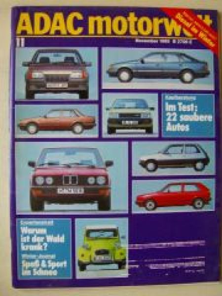 ADAC motorwelt November 1985 Dauertest BMW 525e Kat E28