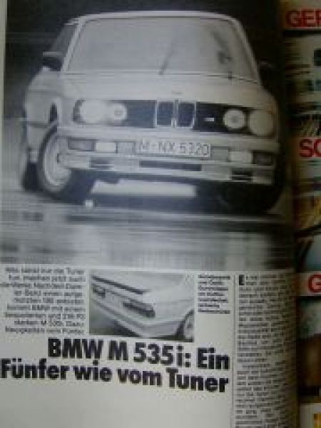 ADAC motorwelt November 1984 M535i E28,R5,VW Passat syncro