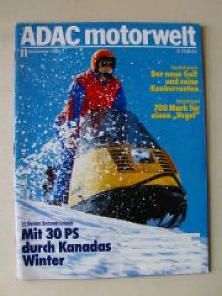 ADAC motorwelt November 1983 Kaufberatung VW Golf2