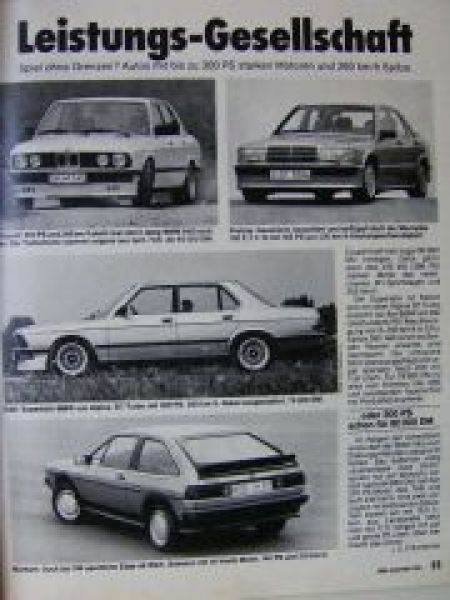 ADAC motorwelt September 1983, VW Golf2,Alpina E28,Liebig-Turbo