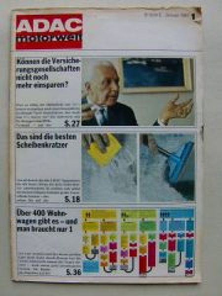 ADAC motorwelt Januar 1967 Ford Taunus Opel Kadett