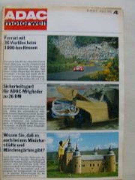ADAC motorwelt April 1967 Fiat 124 Test