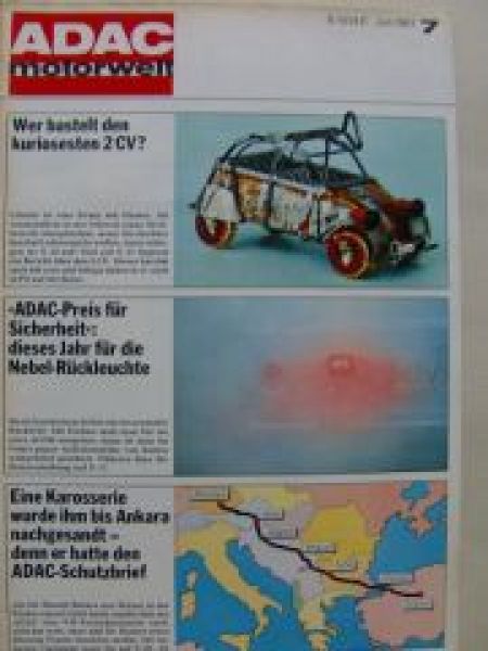 ADAC motorwelt Juli 1967 Citroen 2CV 3CV