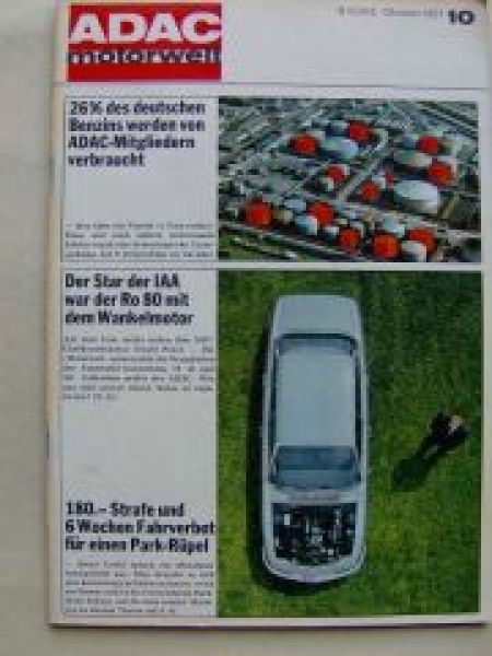 ADAC motorwelt Oktober 1967 NSU Ro80, IAA 1967