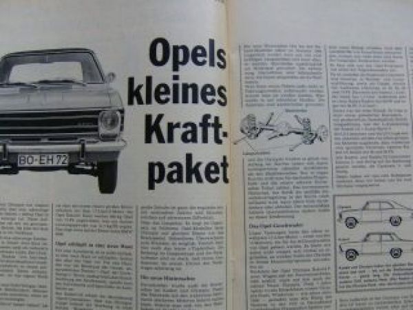 ADAC motorwelt März 1968 Opel Olympia 1700,Ford Escort