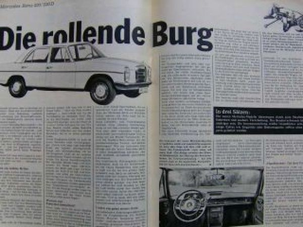 ADAC motorwelt Juni 1968 Mercedes 220,220D W114