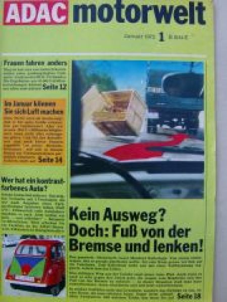 ADAC motorwelt Januar 1972 Opel Kadett