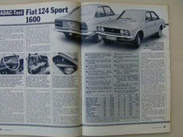 ADAC motorwelt Oktober 1970 VW 1302S, Fiat 124 Sport 1600