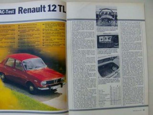 ADAC motorwelt Juli 1970 Renault 12 TL