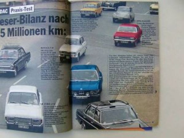 ADAC motorwelt Juni 1970 Fiat 125, Ford 17M, Opel Rekord