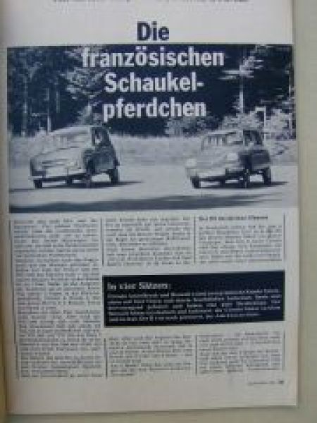 ADAC motorwelt Dezember 1969 Vergleich:Renault 4 Citroen AMI8