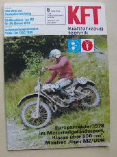 KFT 6/1979 MZ GS, IFA Multicar 25, VW Golf 1100,GAS 14 Tschaika