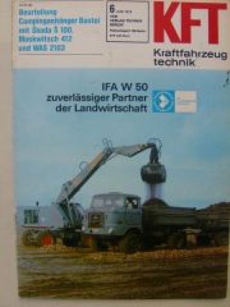 KFT 6/1975 IFA W50, Campinganhänger Bastei mit Skoda S100