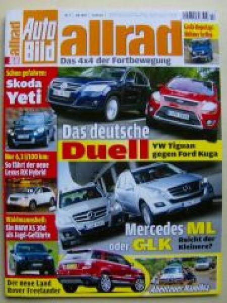 Auto Bild allrad 7/2009 VW Tiguan vs.Ford Kuga, Hartge X5 30d E7