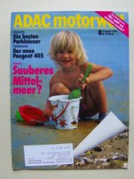 ADAC motorwelt August 1987 Peugeot 405,Renault 21 Turbo