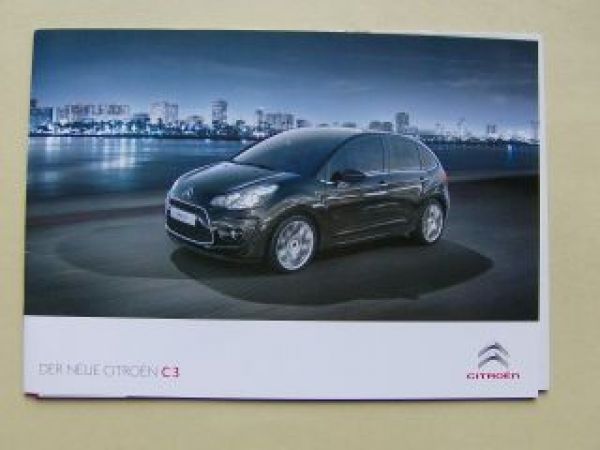 Citroen C3 Prospekt Juli 2009 NEU +Preisliste