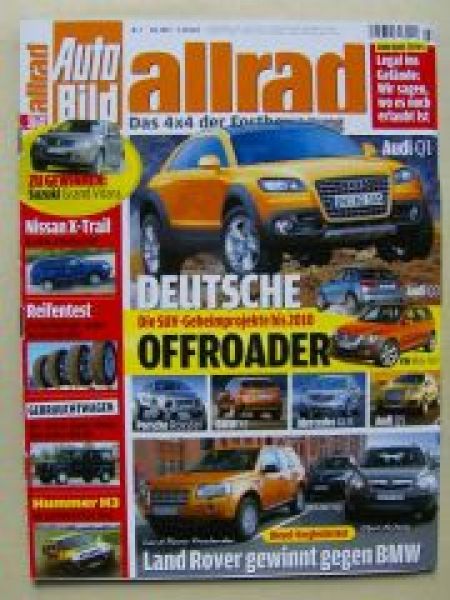 Auto Bild allrad 7/2007 Nissan X-Trail, 300 GD, Hummer H3