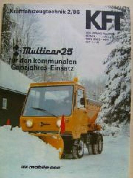 KFT 2/1986 Multicar 25, Wartburg 353, Campinganhänger Aller 300