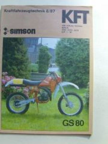 KFT 8/1987 simson GS80, Robur, Volvo 340 Diesel,Peugeot 309 GR