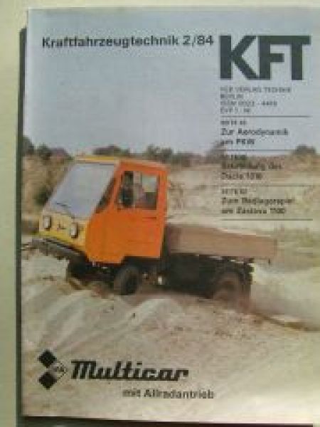 KFT 2/1984 Multicar mit Allradantrieb, Citroen BX,Peugeot 205