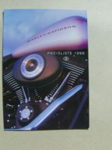 Harley Davidson Preisliste 1999 NEU
