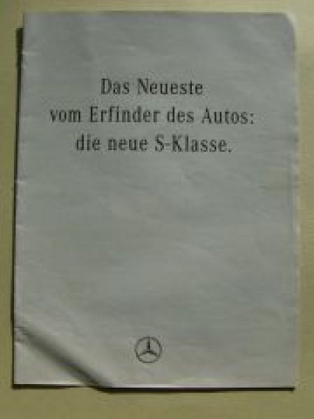 Mercedes Benz Neue S-Klasse W140 Anzeige Werbung