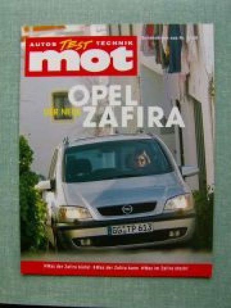 mot 9/1999 Neue Opel Zafira Sonderdruck