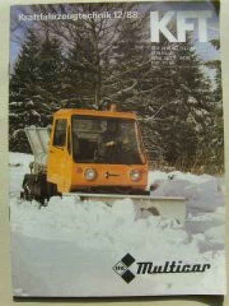 KFT 12/1988 Multicar, BMW 325i Cabrio E30, Honda Legend