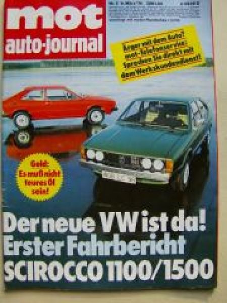 mot 5/1974 VW Scirocco 1100/1500,DAF 1300 Marathon,BMW 520