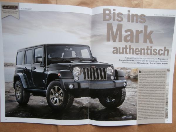 Auto Bild allrad 75 Jahre Jeep Anniversary Edition von Wrnagler,Grand Cherokee +Trailcat +Commander