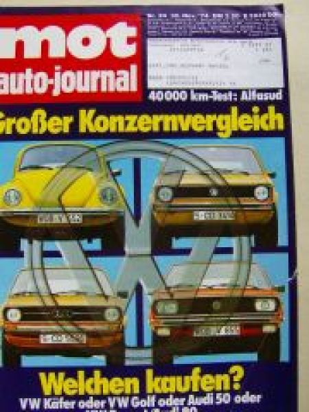 mot 24/1974 Dauertest: Alfasud, DAF46, Fiat 128 Special