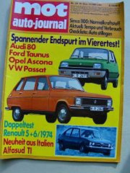 mot 25/1973 Renault 5 +6, Alfasud TI, Simca 1100, Vergleich