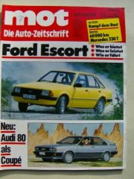 mot 18/1980 Dauertest Mercedes 230T W123,Saab 99 GL