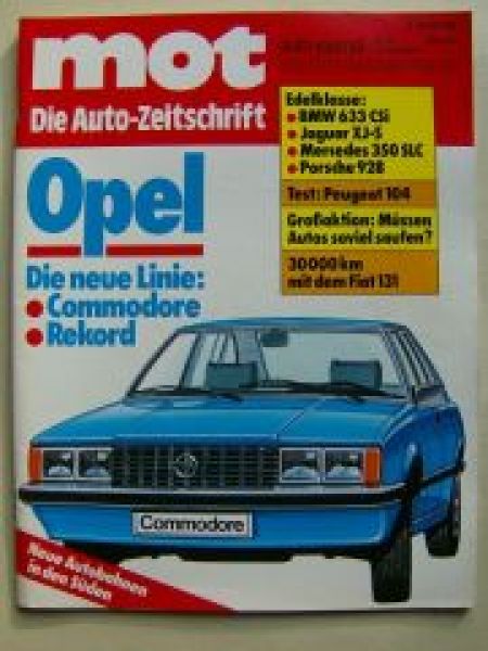 mot 10/1977 Dauertest: Fiat 131, Peugeot 104 Vergleich 633CSI E2
