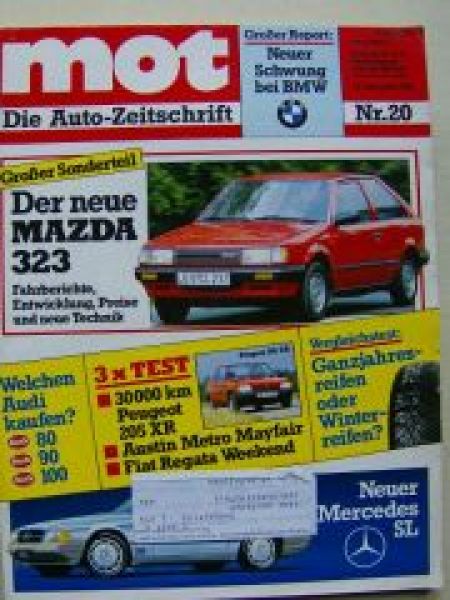 mot 20/1985 Mazda 323 Sonderteil, Peugeot 205 XR Dauertest