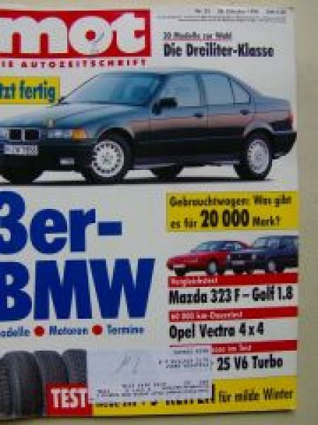 mot 23/1990 3er E36, Vergleich: Mazda 323F vs. VW Golf2 1.8