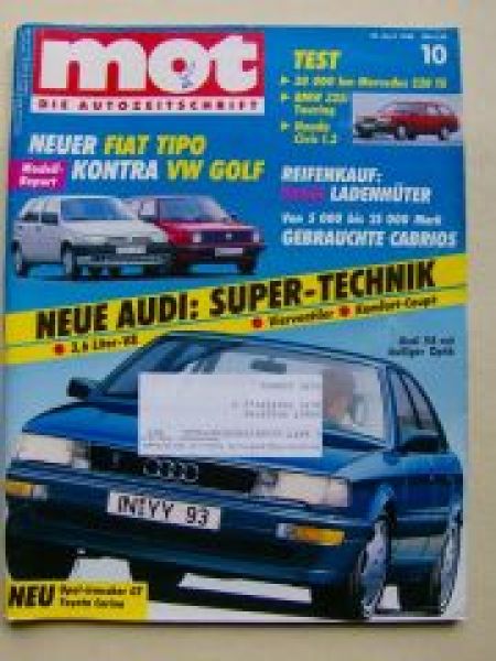 mot 10/1988 Dauertest:Mercedes 230TE W124, 325i Touring E30