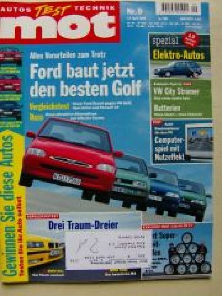 mot 9/1995 VW City Stromer, BMW M3 E36 vs. 328i, Rover 620SDi