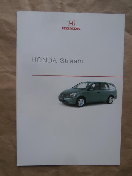 Honda Stream Rechtslenker Vorabinformation Oktober 2000