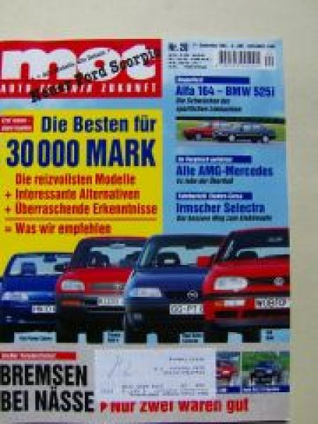mot 20/1994 Alfa 164 vs. BMW 525i E34,Porsche 968 Cabrio