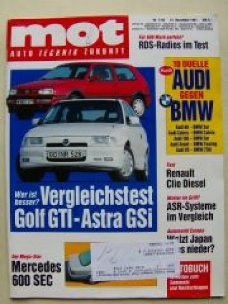 mot 1/1992 BMW 320i Cabrio E30,525iX,V8 Exclusiv,750i E32,M5 E34