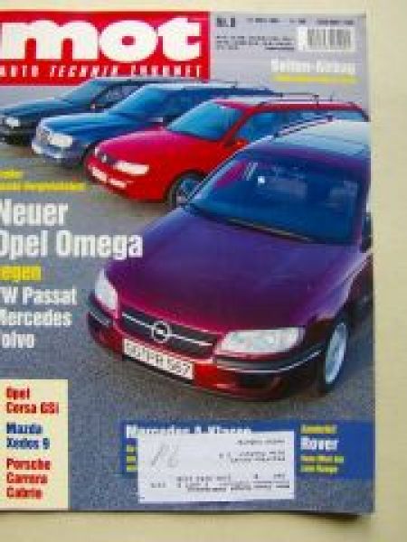 mot 8/1994 Vergleich W124 T Passat Variant Opel Omega Caravan