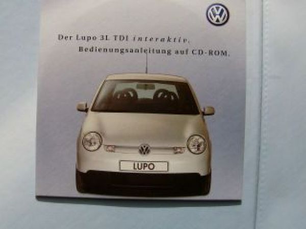 VW Werbebuch Lupo 3L TDI Juni 2002 NEU