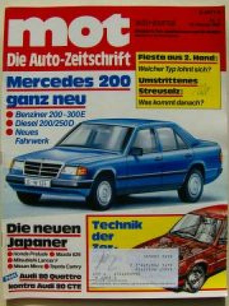 mot 4/1983 Audi 80 Quattro vs. GTE,Kadett GTE,R9 GTL Dauertest
