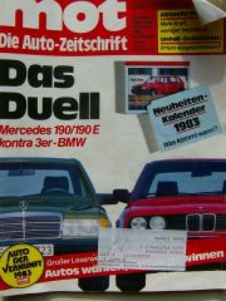 mot 26/1982 Mercedes W201 vs. BMW 3er E30,Nissan Cherry 1.3GL