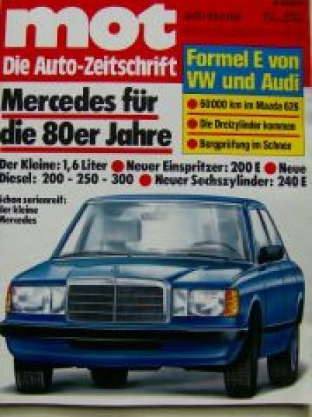 mot 3/1981 Dauertest Mazda 626, VW/Audi Formel E,Fiat Ritmo Supe