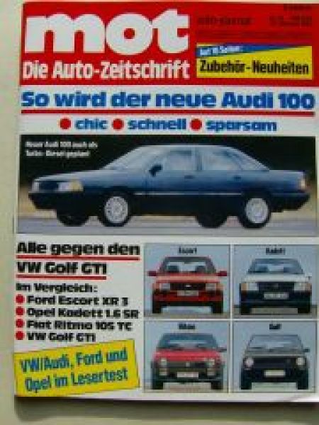 mot 21/1981 Vergleich Escort XR3 Kadett 1.6SR Ritmo 105TC Golf G